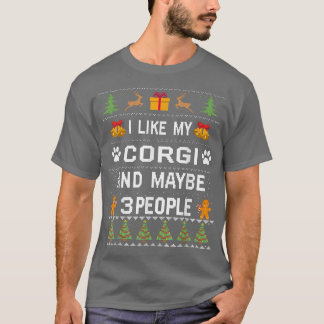 Funny Corgi Dog Owner Gifts Corgi Dog Ugly Christm T-Shirt