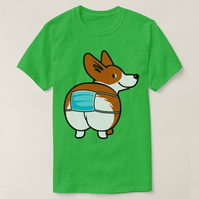 Funny Corgi Face Mask T-Shirt (Design vorne)