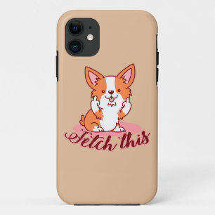 Funny Corgi Hund Middle Finger holt das Case-Mate iPhone Hülle