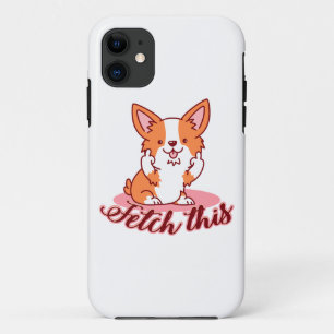 Funny Corgi Hund Middle Finger holt das Case-Mate iPhone Hülle