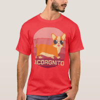 Funny Corgi Hund mit Sonnenbrille Retro Vintag