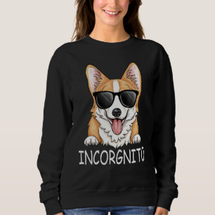 Funny Corgi Incorgnito Incognito Glasses Vater Dog Sweatshirt