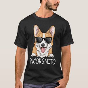 Funny Corgi Incorgnito Incognito Glasses Vater Dog T-Shirt