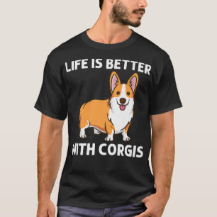 Funny Corgi Kunst für Männer Frauen Walisischer Co T-Shirt