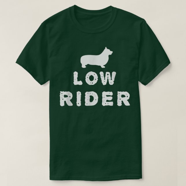 Funny Corgi Low Rider  T-Shirt (Design vorne)