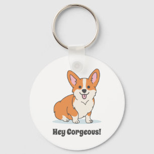 Funny Corgi Puppy - Hey Corgeous Schlüsselanhänger