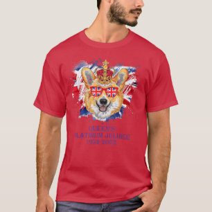 Funny Corgi Queens Platinum Jubilee 1952222 Herz T-Shirt