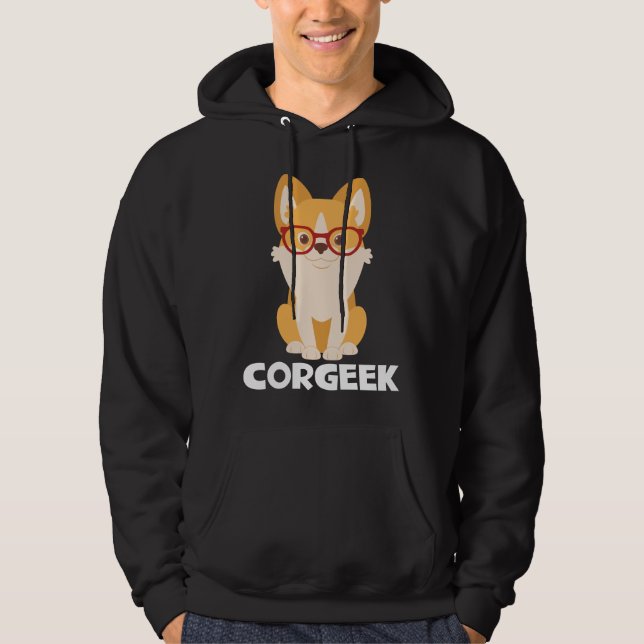Funny Corgi Vater Welpe Hund Lover Geschenk Niedli Hoodie (Vorderseite)