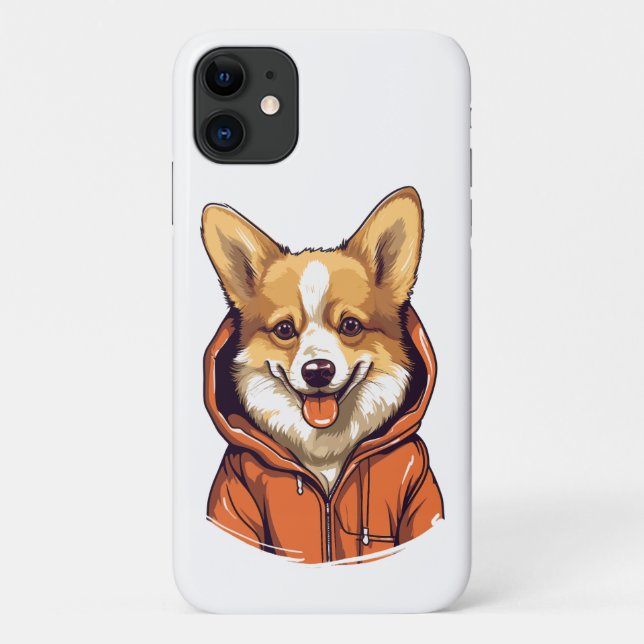 Funny Corgi Wearing Hoodie Case-Mate iPhone Hülle (Rückseite)