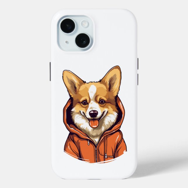 Funny Corgi Wearing Hoodie Case-Mate iPhone Hülle (Rückseite)