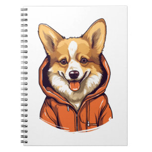 Funny Corgi Wearing Hoodie Notizblock