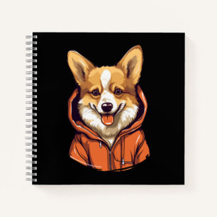 Funny Corgi Wearing Hoodie Notizbuch