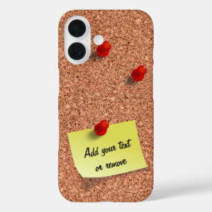 FUNNY Cork Board mit anpassbarem Text auf Post It iPhone 16 Hülle
