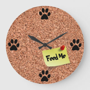 FUNNY Cork Board with Customizable Text on Post It Große Wanduhr