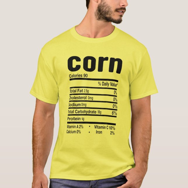 Funny Corn Nutrition Erntedank Kostüm T-Shirt (Vorderseite)