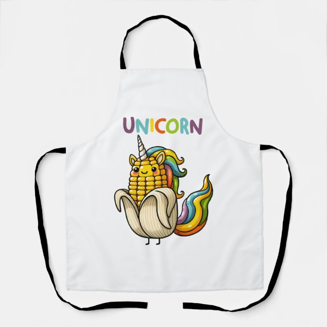 Funny Corn Unicorn Schürze (Vorderseite)