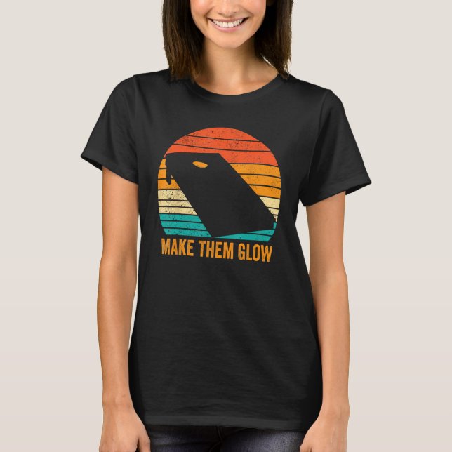 Funny Cornhole Cornhole Maisloch Retro machen sie  T-Shirt (Vorderseite)