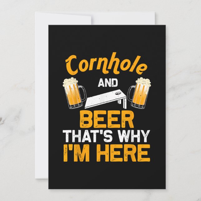 Funny Cornhole Geschenk für Men Cornhole Player Be Einladung (Vorderseite)
