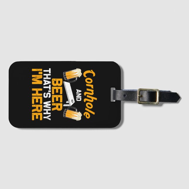 Funny Cornhole Geschenk für Men Cornhole Player Be Gepäckanhänger (Vorderseite (Horizontal))