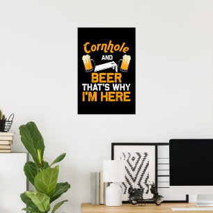 Funny Cornhole Geschenk für Men Cornhole Player Be Poster