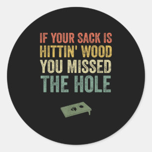Funny Cornhole Vintag Team Geschenk Runder Aufkleber
