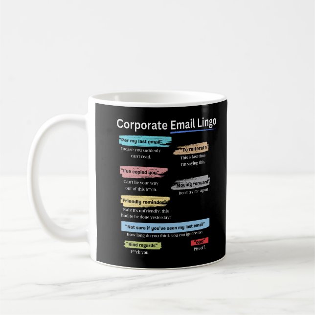 Funny Corporate E-Mail-Zeitschrift Kaffeetasse (Links)