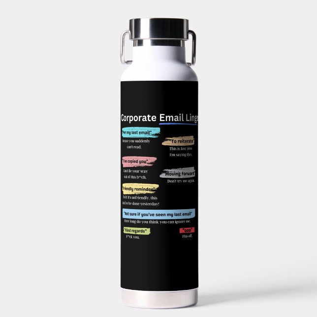 Funny Corporate E-Mail-Zeitschrift Trinkflasche (Vorne)