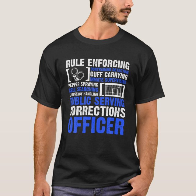 Funny Corrector Gefängniswärter Strafvollzug T-Shirt (Vorderseite)