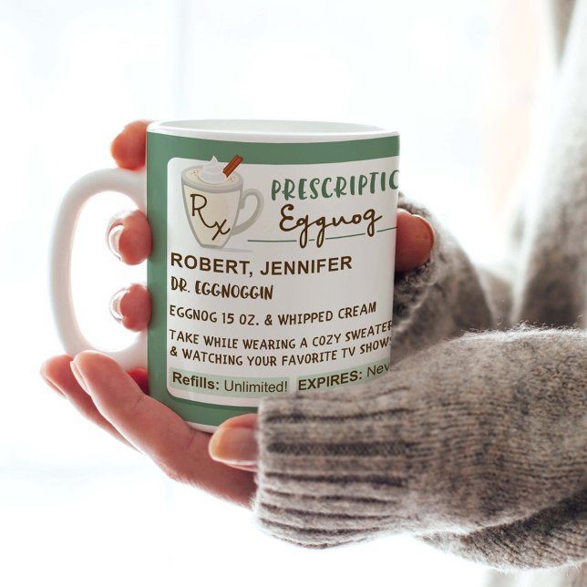 Funny Cosy Prescription Holiday Eggnog Kaffeetasse (Von Creator hochgeladen)