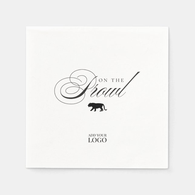 Funny Cougar On The Prowl Bar Restaurant Cocktail Serviette (Vorderseite)