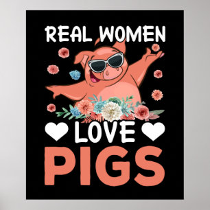 Funny Country Pig Liebhaber Poster