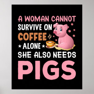 Funny Country Pig Liebhaber Poster