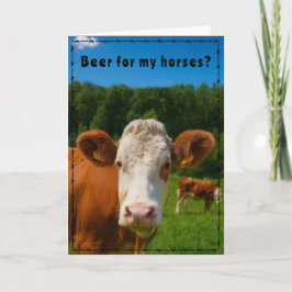 Funny Country Western Cow Ranch and Farm Style Karte