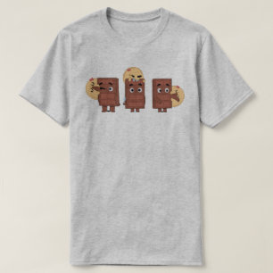 Funny Couple Matching Liebe Pancake Eating Choco T-Shirt