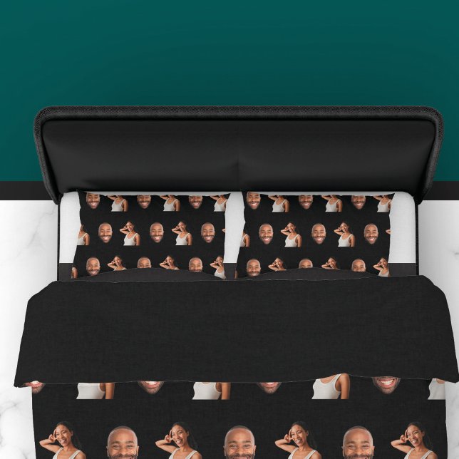 Funny Couple Personalisiert 2 Face Foto Kissenbezug (Funny Couple Personalized 2 Face Photo Pillow Case)