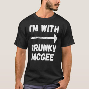 Funny Couple St Patricks Day Ich bin mit Drunky Mc T-Shirt