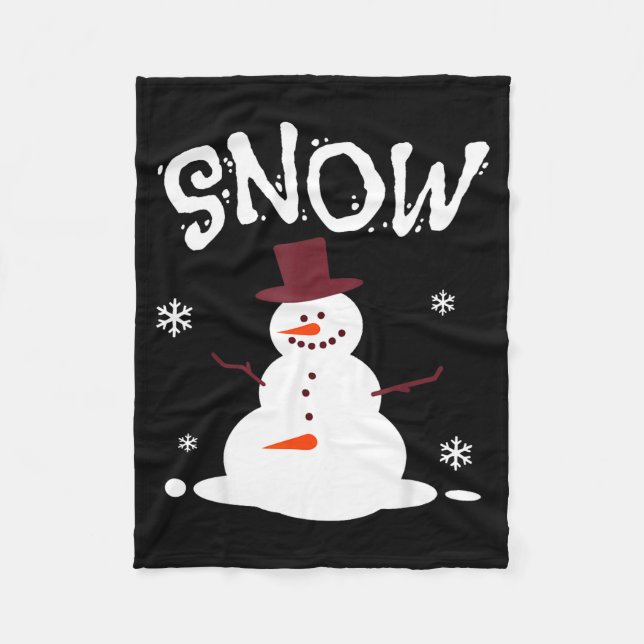 Funny Couples Christmas Party Snow Man Merry Xmas  Fleecedecke (Vorderseite)