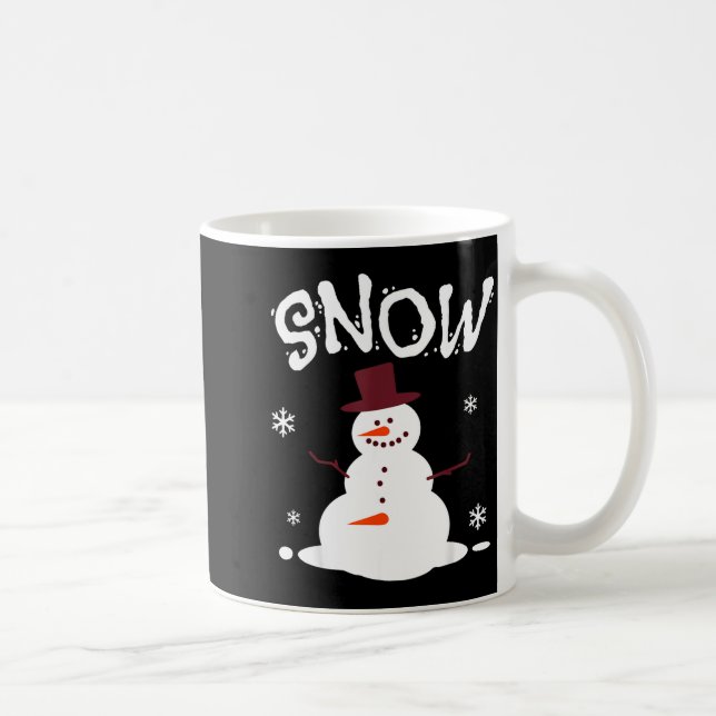 Funny Couples Christmas Party Snow Man Merry Xmas  Kaffeetasse (Rechts)