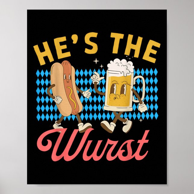 Funny Couples Shes A Brat Hes The Wurst  Poster (Vorne)