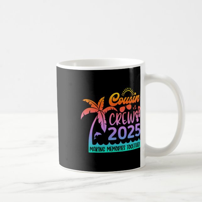 Funny Cousin Crew 2025 Summer Group Memorie machen Kaffeetasse (Rechts)