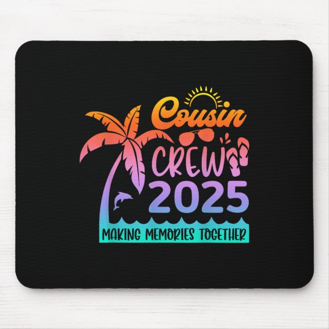 Funny Cousin Crew 2025 Summer Group Memorie machen Mousepad (Vorne)