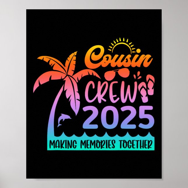 Funny Cousin Crew 2025 Summer Group Memorie machen Poster (Vorne)