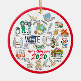 Funny Covid 19 2020 Weihnachten Erinnerungen Keramik Ornament