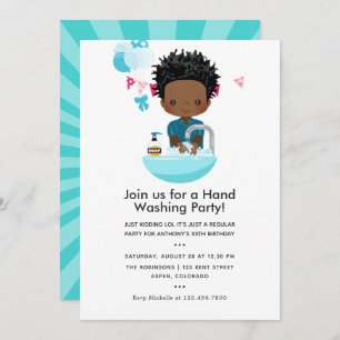 Funny Covid-19 Corona Virus zum Thema Boy Birthday Einladung