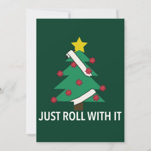 Funny Covid Christmas Tree Pun Feiertagskarte