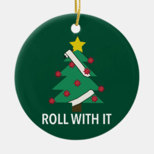 Funny Covid Christmas Tree Pun Ornament