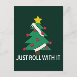 Funny Covid Christmas Tree Pun Postkarte