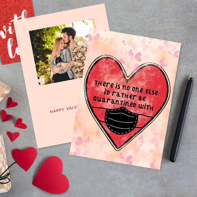 Funny Covid Quarantine Valentinstag Feiertagskarte (Von Creator hochgeladen)