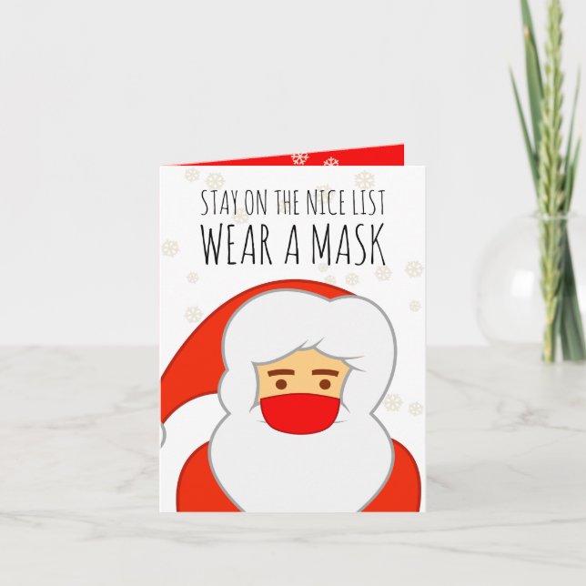 Funny Covid Santa Mask Weihnachten (Vorderseite)