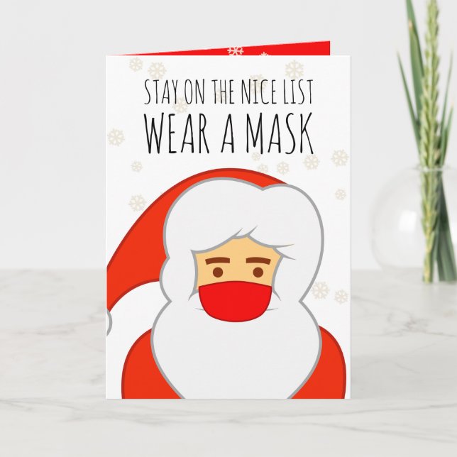 Funny Covid Santa Mask Weihnachten (Vorderseite)